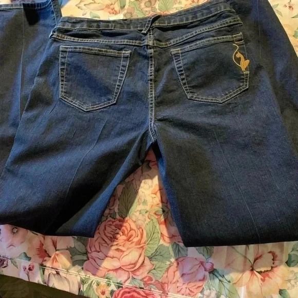 Phat Fashion Dark Blue Womens Jeans Silver Label Size 9 Juniors - Picture 5 of 7